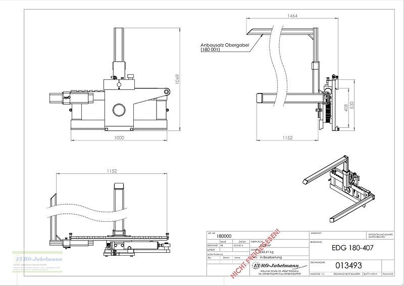 Förderanlage tip EURO-Jabelmann Kistendrehgerät FEM II, für Stapler, NEU, eigene Herstellung, Neumaschine in Itterbeck (Poză 22)